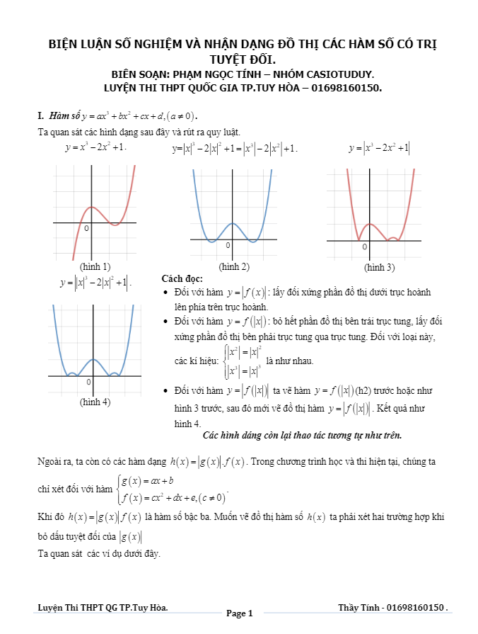 Cùng xem và khám phá biện luận số nghiệm và nhận dạng đồ thị các hàm số có trị tuyệt đối. Bức tranh rực rỡ với những màu sắc tươi tắn sẽ giúp bạn dễ dàng tìm ra các đặc điểm của đồ thị. Điều này sẽ giúp bạn giải quyết các bài tập liên quan đến hàm số một cách dễ dàng hơn.