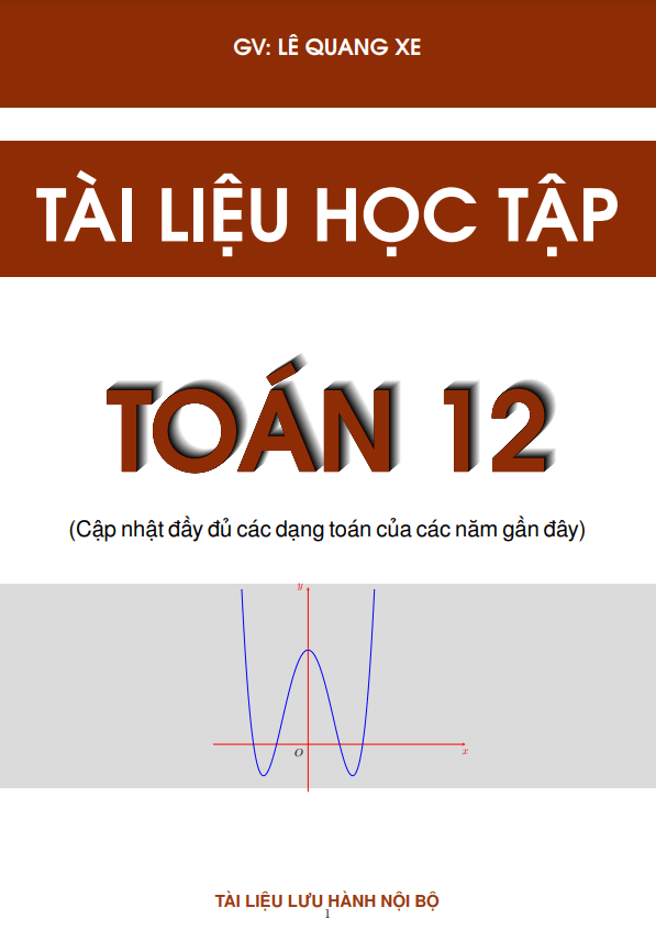 Tài liệu học tập Toán 12 chủ đề ứng dụng đạo hàm khảo sát và vẽ đồ ...