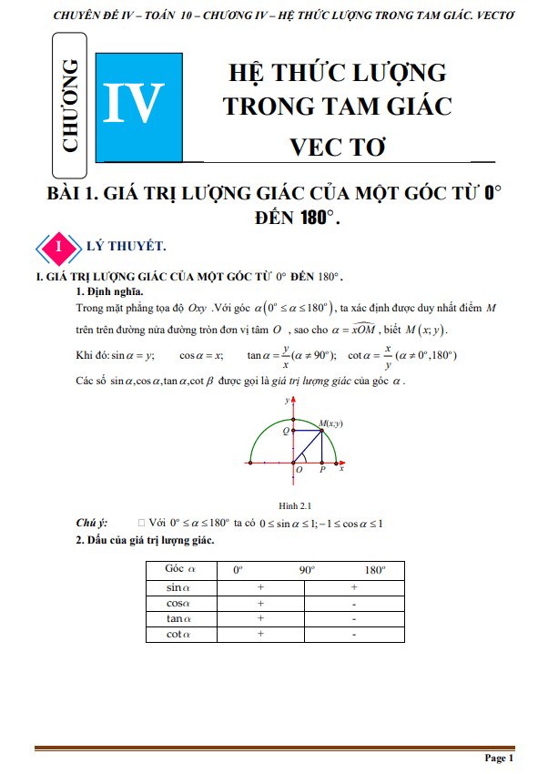 Vectơ Lớp 10 Cánh Diều